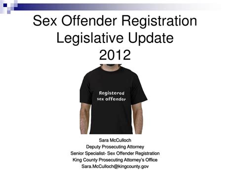 Ppt Sex Offender Registration Legislative Update Powerpoint Presentation Id