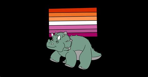 Dinosaur Lesbian Flag Lesbian Sticker TeePublic
