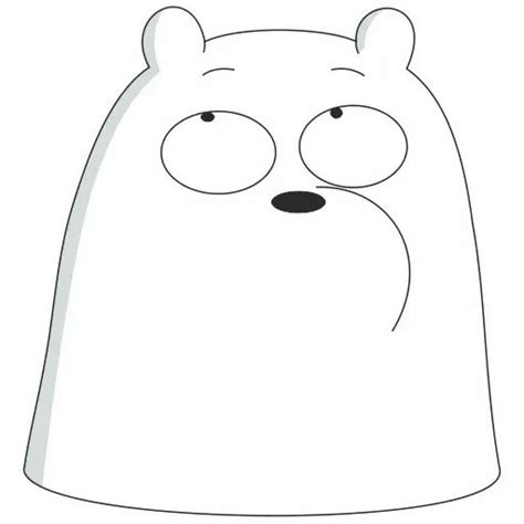Набор стикеров для Telegram «Белый медведь 2» | Ice bear we bare bears ...