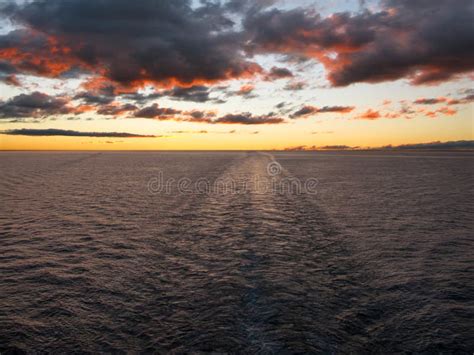 Ship Wake At Sunset Stock Photo Image Of Ocean Morning 22692630
