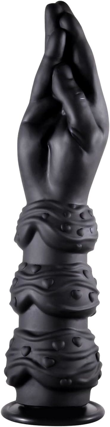 33 5cm Fist Dildo Big Hand Dildo Schwarz mit Starkem Saugnapf Analdildo Sex Spielzeug für Frauen