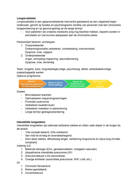 Longen Deel Ii Longrevalidatie Longrevalidatie Is Een