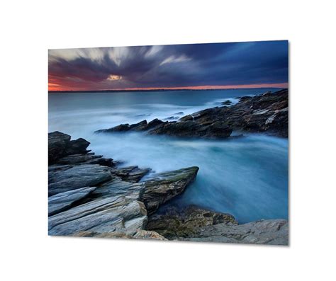 Metal Wall Art Ocean Photography Seascape Photo Beach Sunset - Etsy