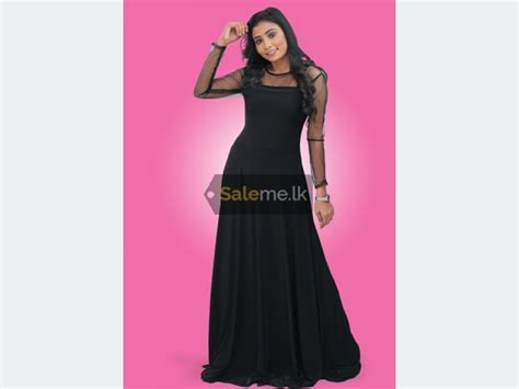 Clothing Long Net Sleeves Party Maxi Dress With Small In Maharagama