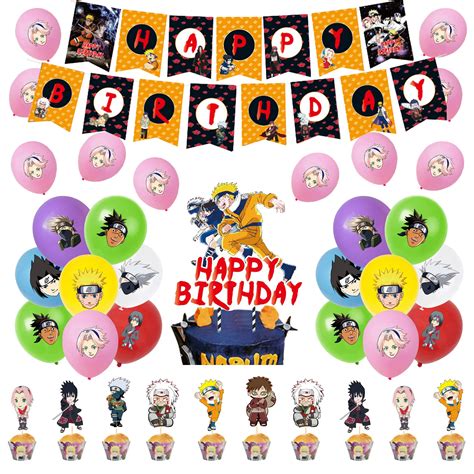 Buy Birthday Decoration Naruto Party Balloons Happy Birthday Banner