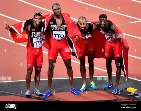 Trinidad And Tobagos Gold Medal Winning Team From Left Of Jarrin