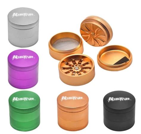 Honeypuff Aircraft Aluminum Groove Smoking Grinder Aerospaced Mm