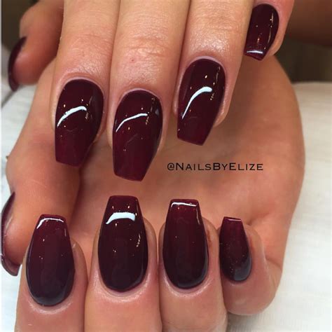 Vampire Red Nailbyelize Red Gel Nails Red Nails Glitter Vampy Nails