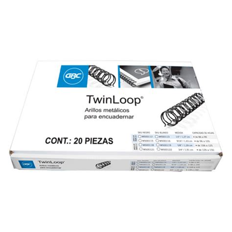 ARILLO METALICO TWIN LOOP 3 1 NG CAJA C 20PZS 1 4 DPT Papeleria