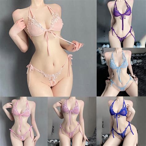 Exquisite Womens Pure Desire Lace Bikini Underwear Set Unparalleled Style Shopee Malaysia