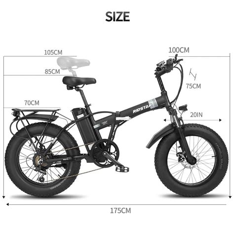 Купить Складной электрический велосипед Ridstar G20, 1000 Вт, 48 В, 14 ...