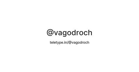 @vagodroch — Teletype