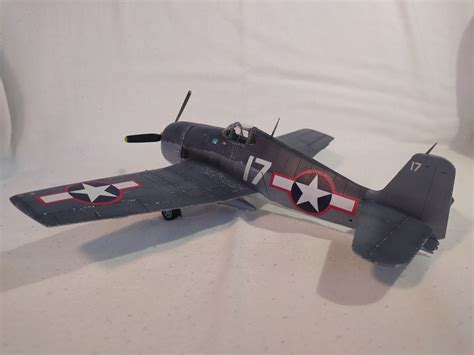 Built F6f 3 Hellcat Uss Essex Scale Model Aircraft 148 Or Etsy