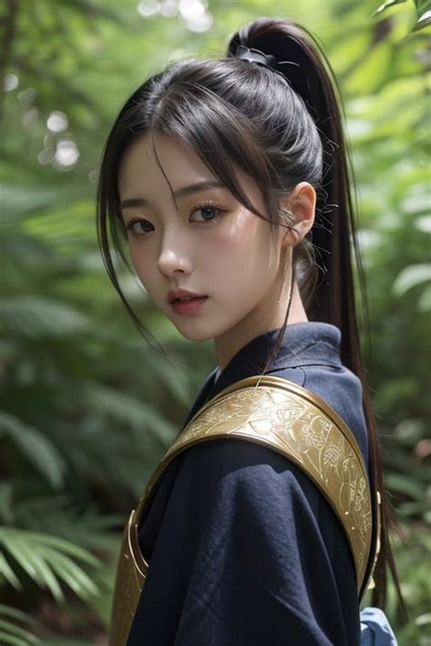 Samurai Japanese Ponytail AI Gay Porn