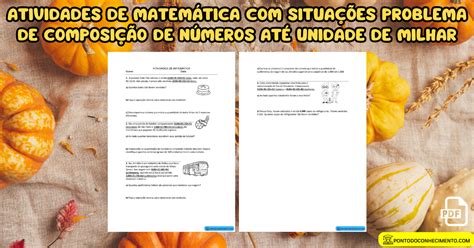 Arquivo De Exercícios Com Situações Problema De Composição De Números