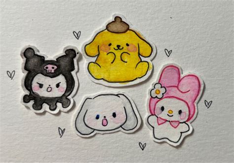 four stickers with animals on them are arranged in the shape of an ...