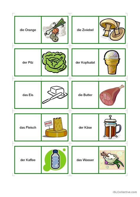 Lebensmittel Deutsch Daf Arbeitsbl Tter Pdf Doc