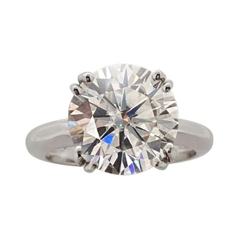 GIA Certified 5.11 Carat Diamond Solitaire Ring For Sale at 1stDibs | 5 ...