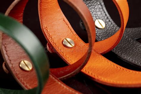 A Group Of Multi Colored Leather Belts Stock Image Image Of Beautiful