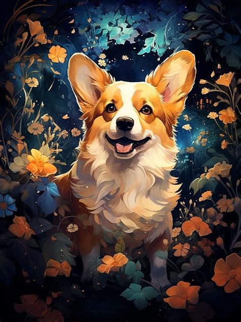 Amazon CHOSIGHT 5D Diamond Art Painting Corgi Kit DIY Paint With