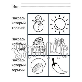 Simple Concepts in Russian Coloring Worksheet!! by Pages by Vasilisa