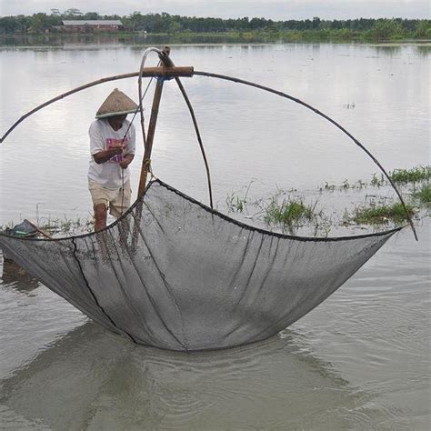 Shrimp Trawl Net Being Towed For Catching Shrimp And Other Demersal