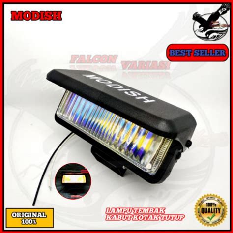 Jual Lampu Tembak Sorot Foglamp Halogen Kabut Kotak Topi Breket