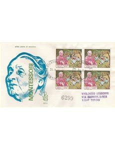 ITALIA 1970 FDC Venetia Maria Montessori Racc