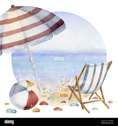 Beach Umbrella Watercolor