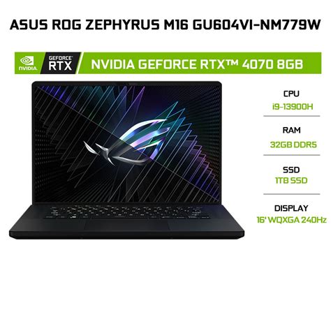 Laptop ASUS ROG Zephyrus M16 GU604VI NM779W I9 13900H 32GB 1TB RTX