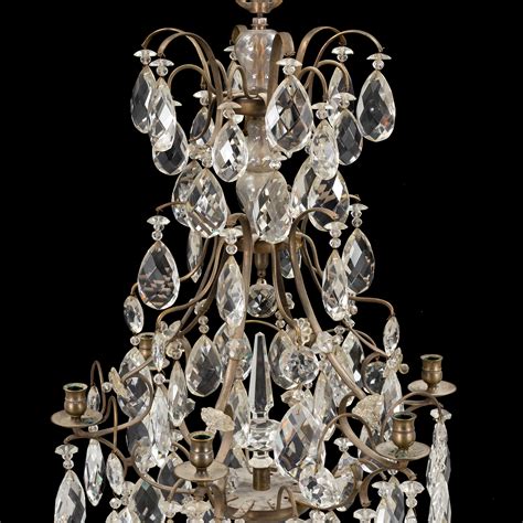 LJUSKRONA för sex ljus rokokostil 1900 tal Bukowskis