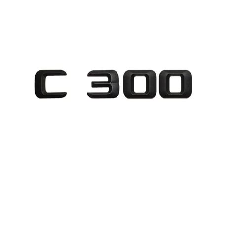 Matt Black C 300 Car Trunk Rear Letters Word Badge Emblem Letter