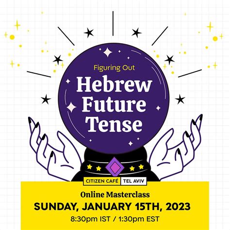 Hebrew Masterclass Figuring Out Hebrew Future Tense Citizen Café Tel Aviv