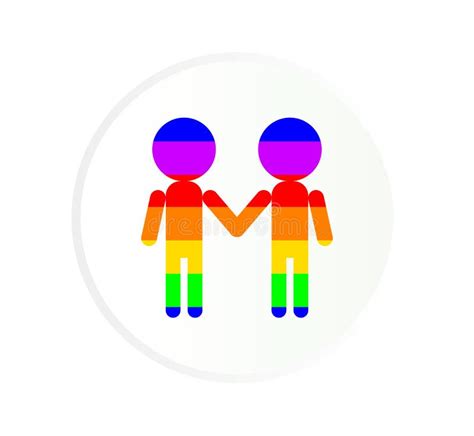 Gay Couple Vector Icon Symbol Rainbow Stock Vector Illustration Of Homosexual Gender