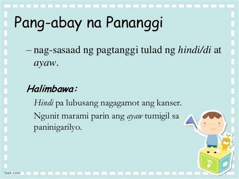 Pang Abay Na Pananggi Halimbawa - nangsapina