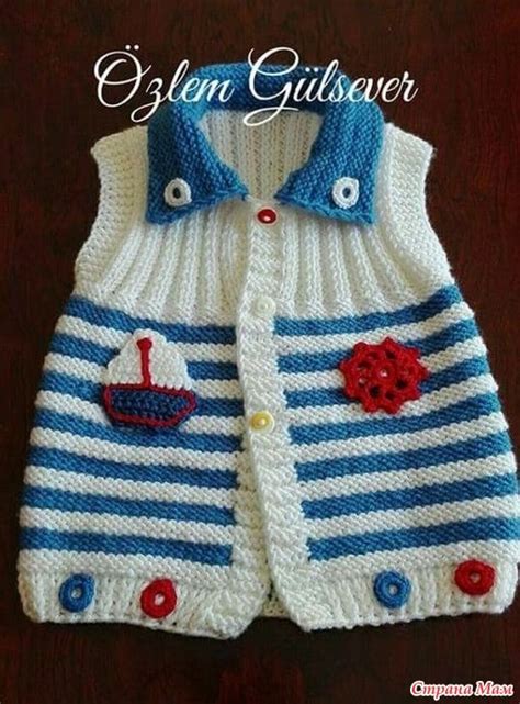 детские жилеты для вдохновения | Knitted baby clothes, Baby cardigan ...