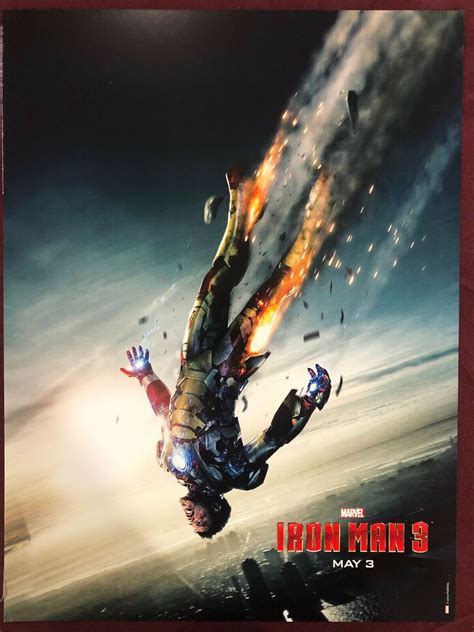 Avengers Iron Man Movie Poster X Nm Shipped Flat Robert Downy Jr