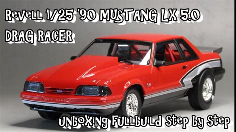 Scale Car Plastic Model Revell 1 25 90 MUSTANG LX 5 0 DRAG RACER