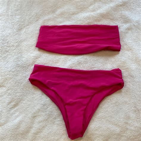 Aurelle Swim Strapless Pink Bikini Poshmark