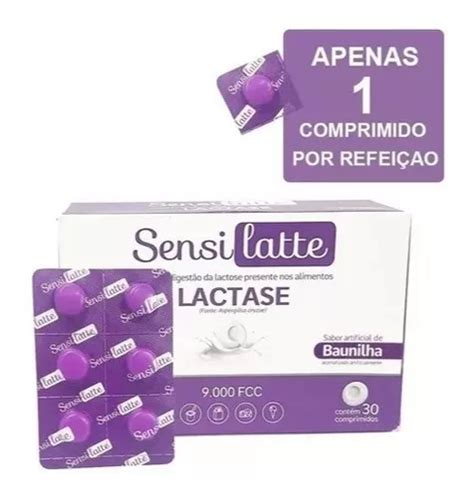 Kit 2 Sensilatte Lactase Sabor Baunilha 9000fcc 30 Cpr Frete Grátis