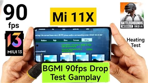 Mi 11x Bgmi 90fps Drop Test After Miui 13 Update Snapdragon 870💪