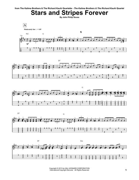 Stars And Stripes Forever Ukulele Tab Print Sheet Music Now