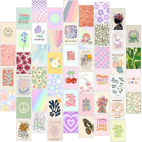 Buy Wall Collage Kit For Aesthetic Room Decor Danish Pastel Online At