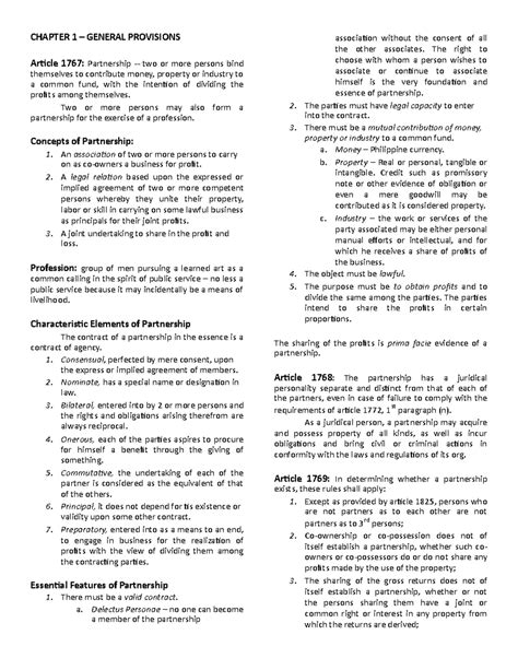 Notes in Business Law & Regulations (Chapter 1) - CHAPTER 1 – GENERAL