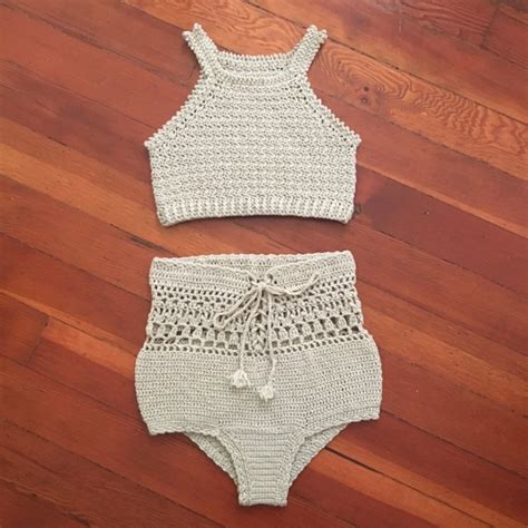 Lily Pearl Goods Swim High Waist Crochet Bikini Set Poshmark