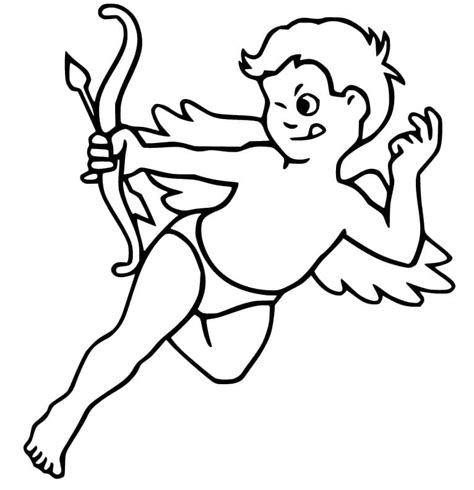 Dibujos De Cupido San Valentin Para Colorear Para Colorear Pintar E