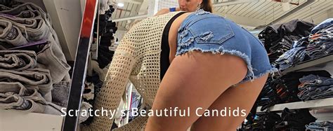 Blonde Cheeky Denim Shorts Candid Best Premium