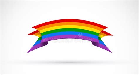 Banner Del Orgullo Gay Con Bandera De Color Arcoiris Para El Mes Del Orgullo Ilustración del