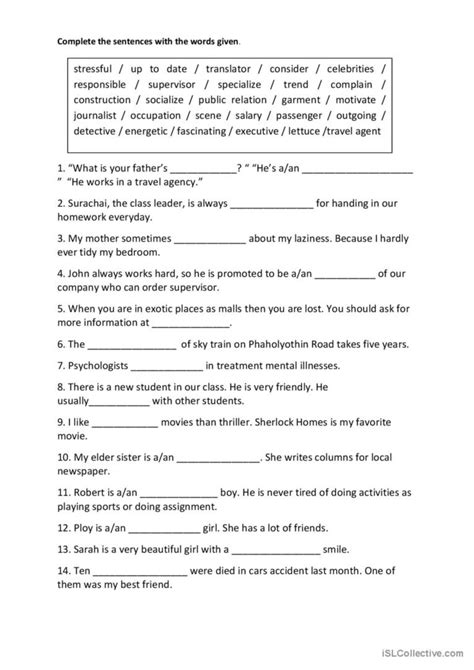 Vocab English Esl Worksheets Pdf And Doc