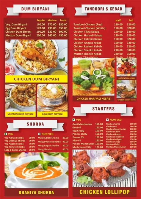 Hyderabadi Biryani Menu Menu For Hyderabadi Biryani Kalyan Thane
